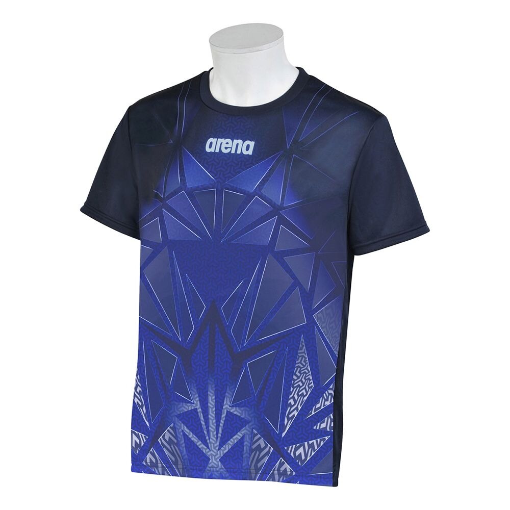 ARENA BISHAMON昇華プリントTシャツ UPF15 AMUQJA51 NVY
