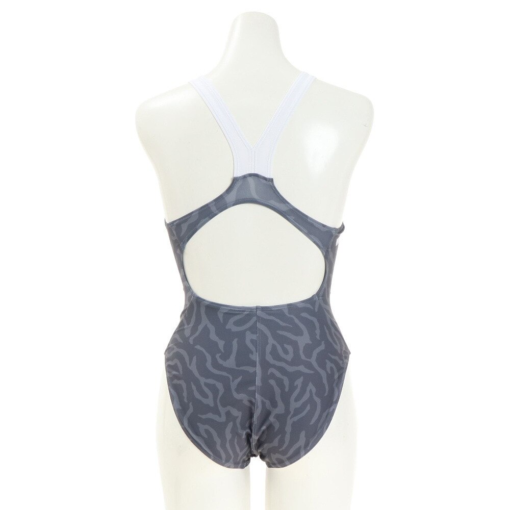 ティア（TYR）（レディース）フィットネス水着 レディース 水泳 ハイネック マックスバック ZEBRA MZEBU122 GY