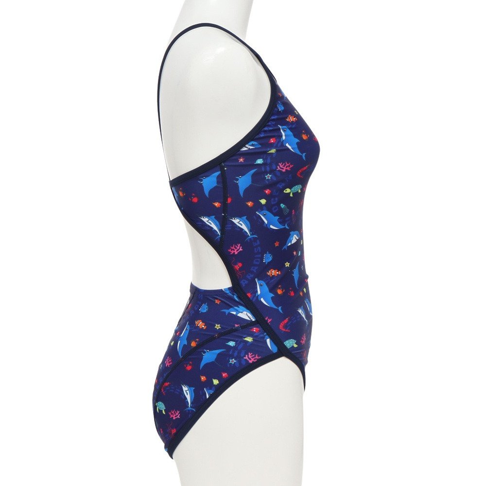 RA（RA）（レディース）フィットネス水着 レディース 水泳 フレックスバック SEA WORLD RA123-FSEAW NV