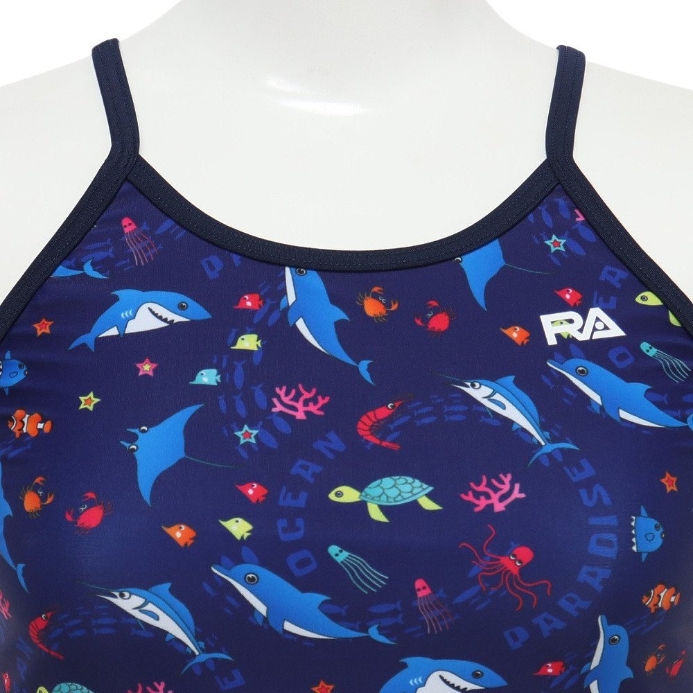 RA（RA）（レディース）フィットネス水着 レディース 水泳 フレックスバック SEA WORLD RA123-FSEAW NV