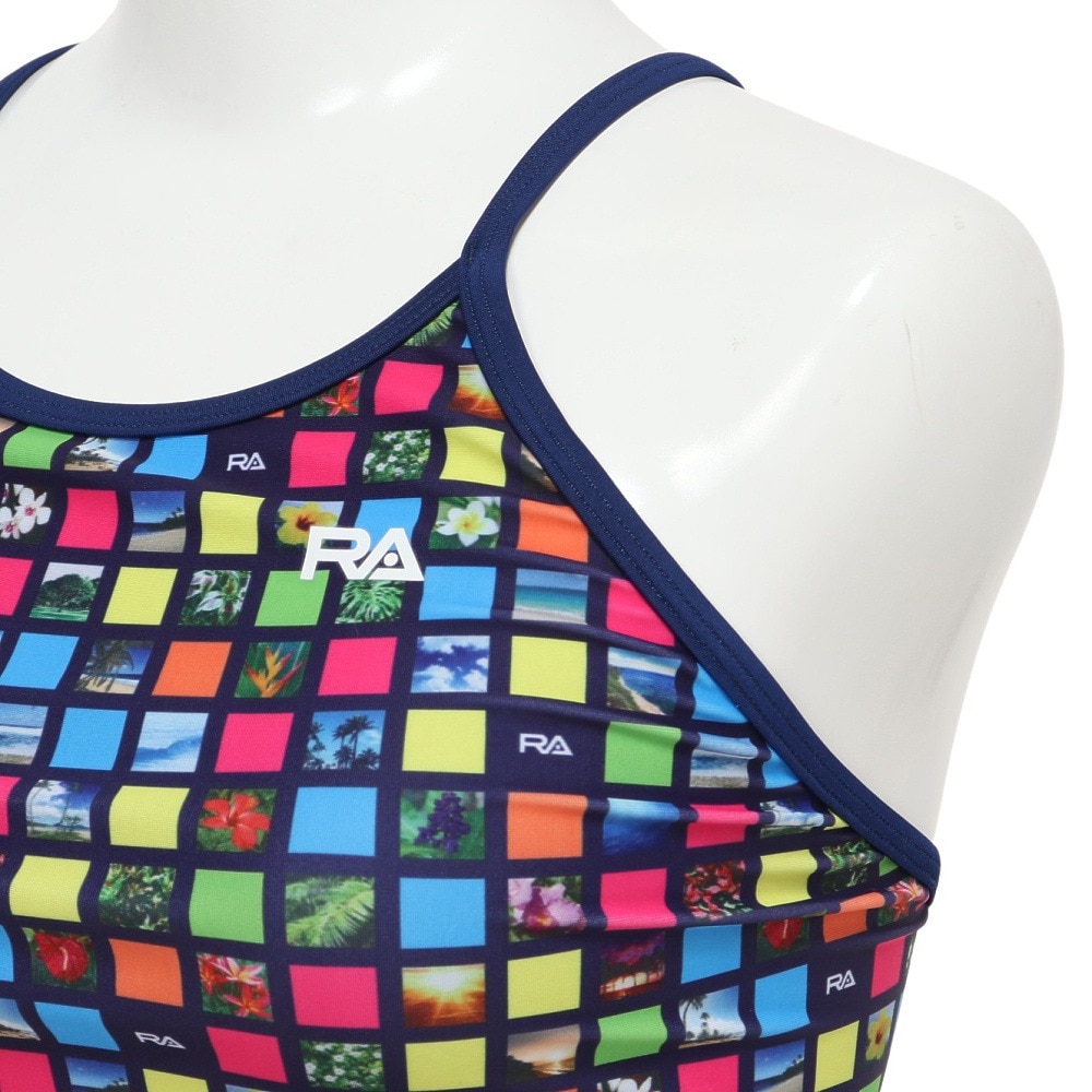 RA（RA）（レディース）フィットネス水着 レディース 水泳 H-バック TROPICAL PLAN RA123-HTROP NV1