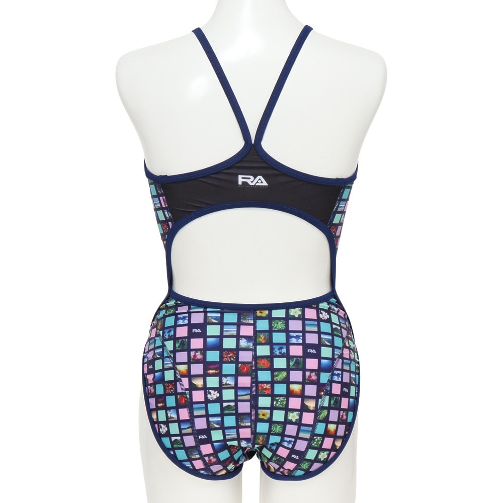 RA（RA）（レディース）フィットネス水着 レディース 水泳 H-バック TROPICAL PLAN RA123-HTROP NV2