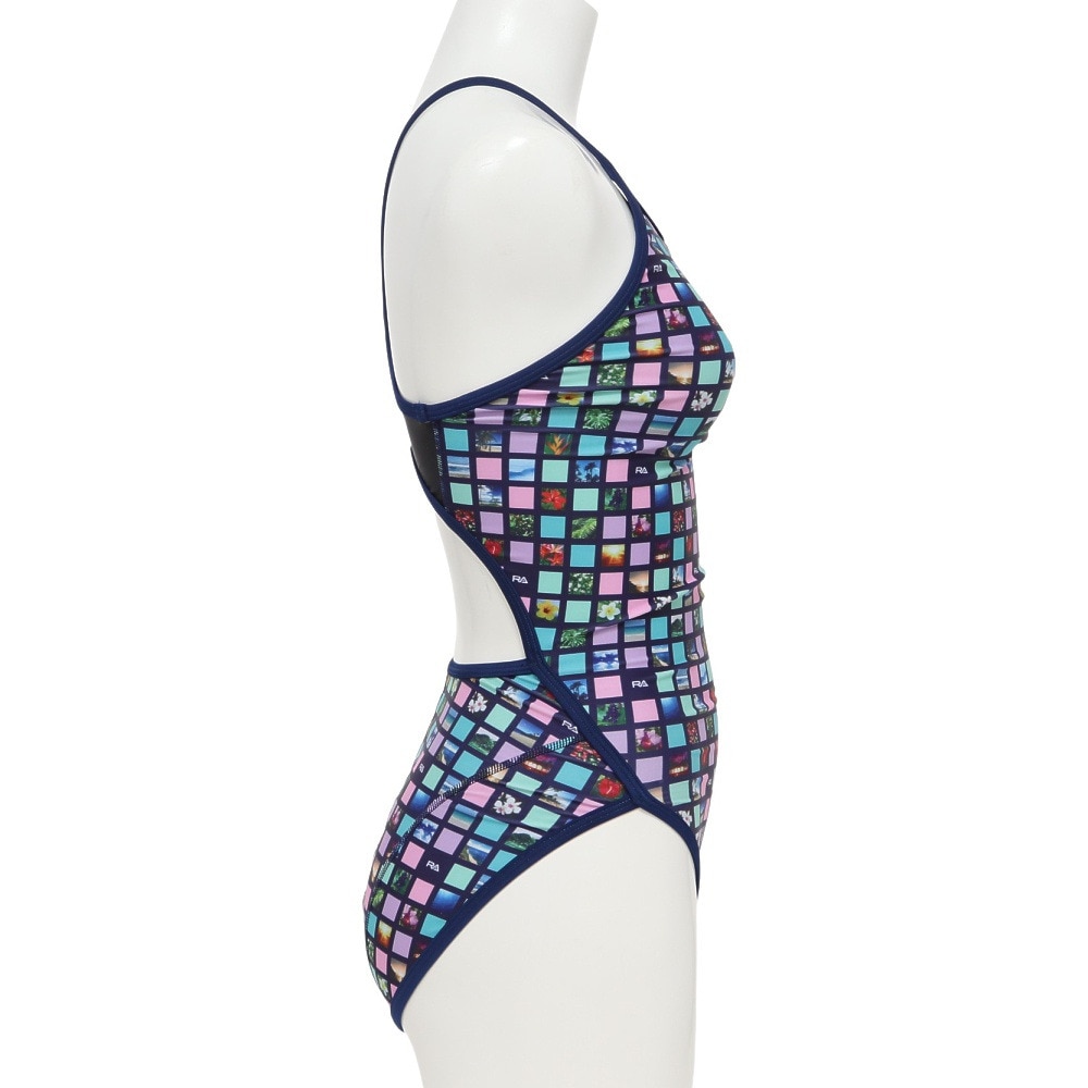 RA（RA）（レディース）フィットネス水着 レディース 水泳 H-バック TROPICAL PLAN RA123-HTROP NV2