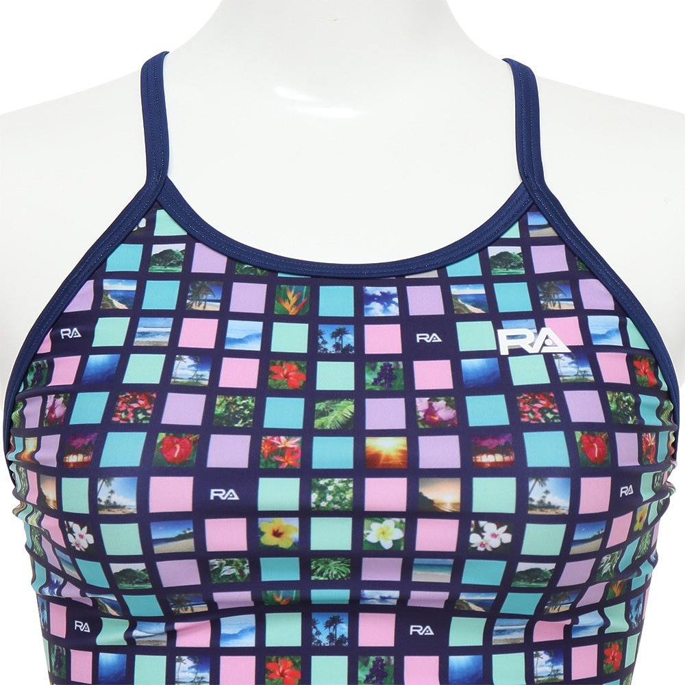RA（RA）（レディース）フィットネス水着 レディース 水泳 H-バック TROPICAL PLAN RA123-HTROP NV2