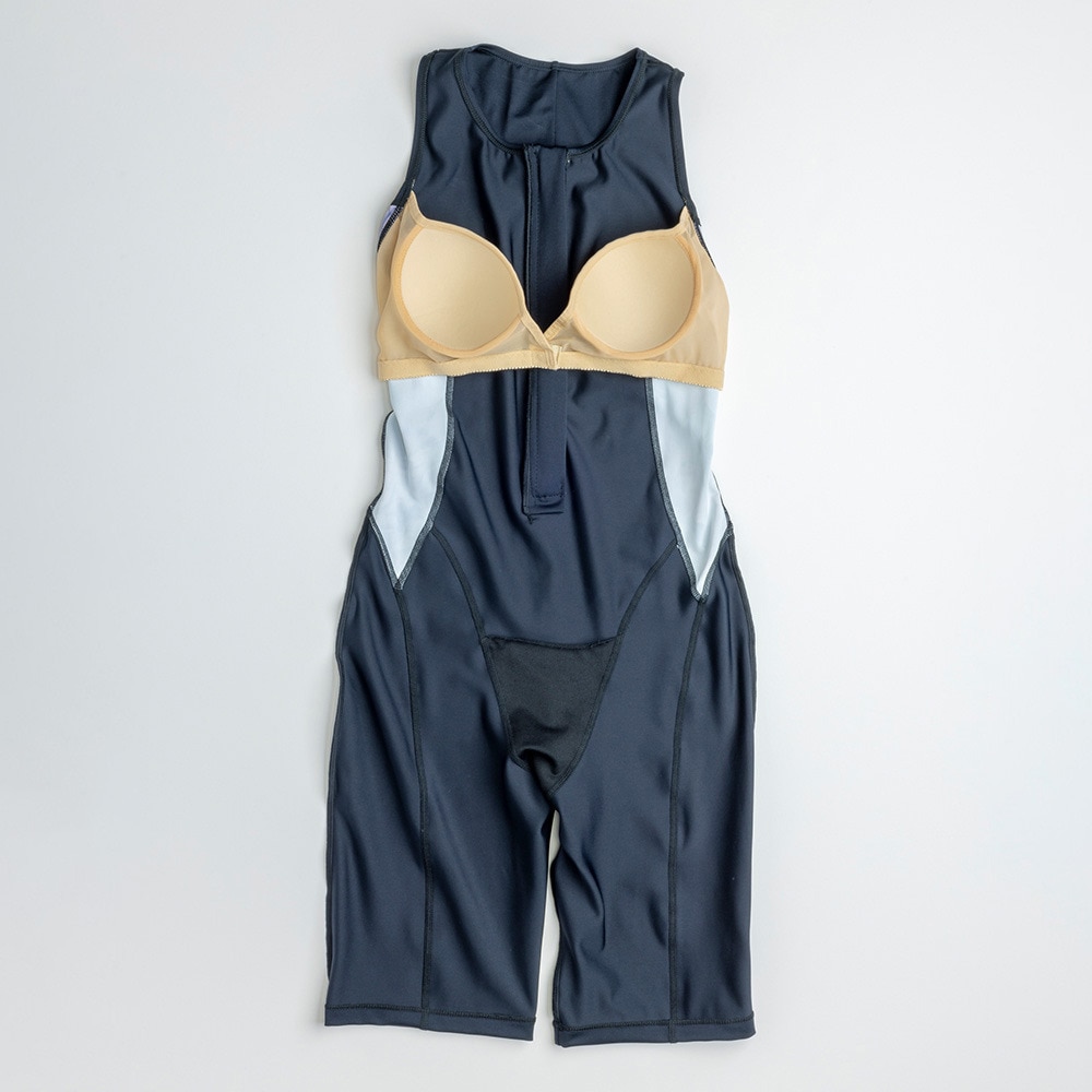 ナイキ（NIKE）（レディース）フィットネス水着 レディース 水泳 ジップ付きレッグスーツ 2993133-018