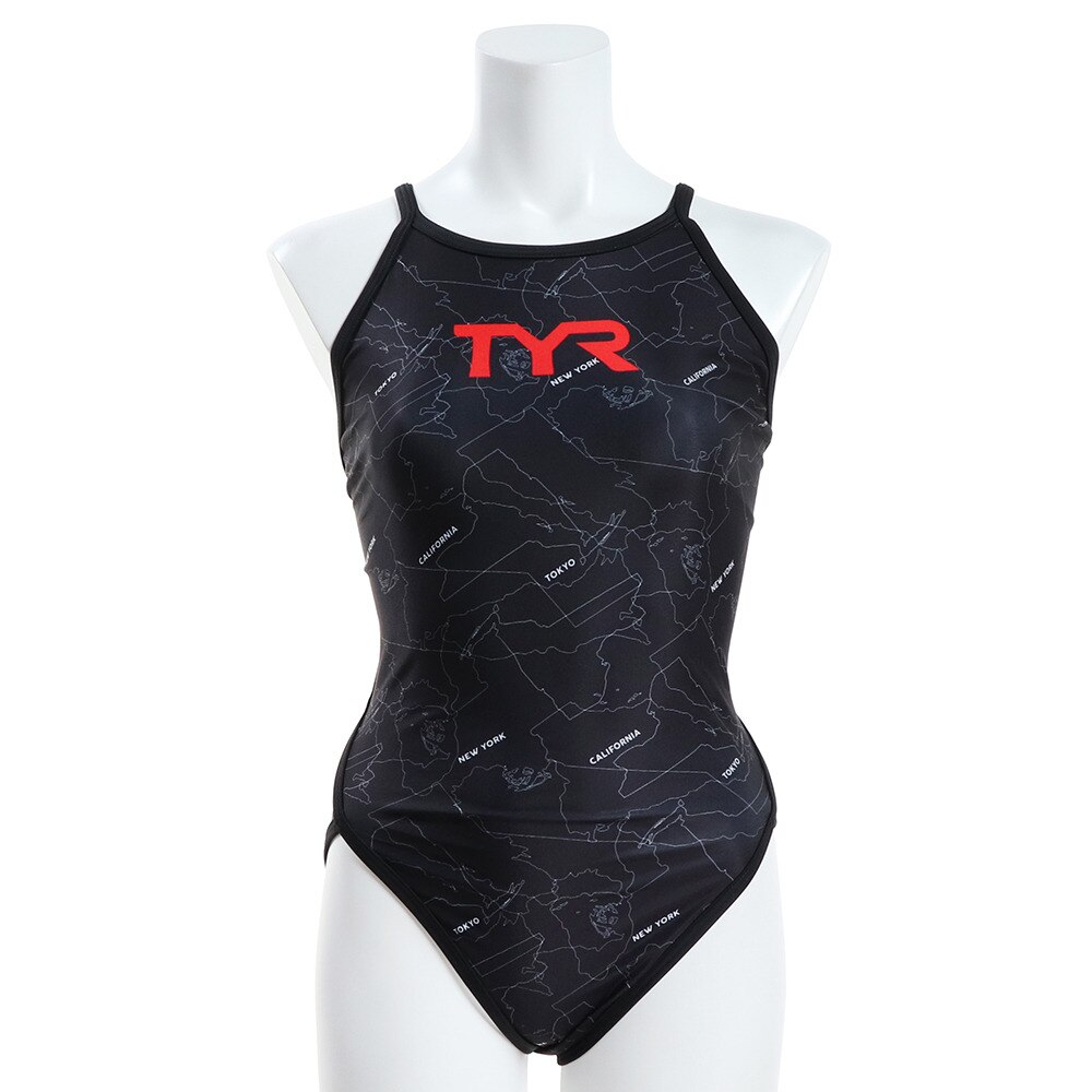  TR-F.BACK CITY MAP 水着 FCMAP-20S BK