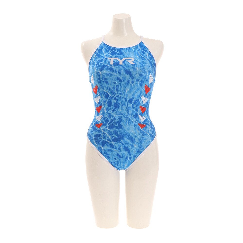  競泳水着 レディース 水泳 フレックスバック WATER S. FWASF112 BL
