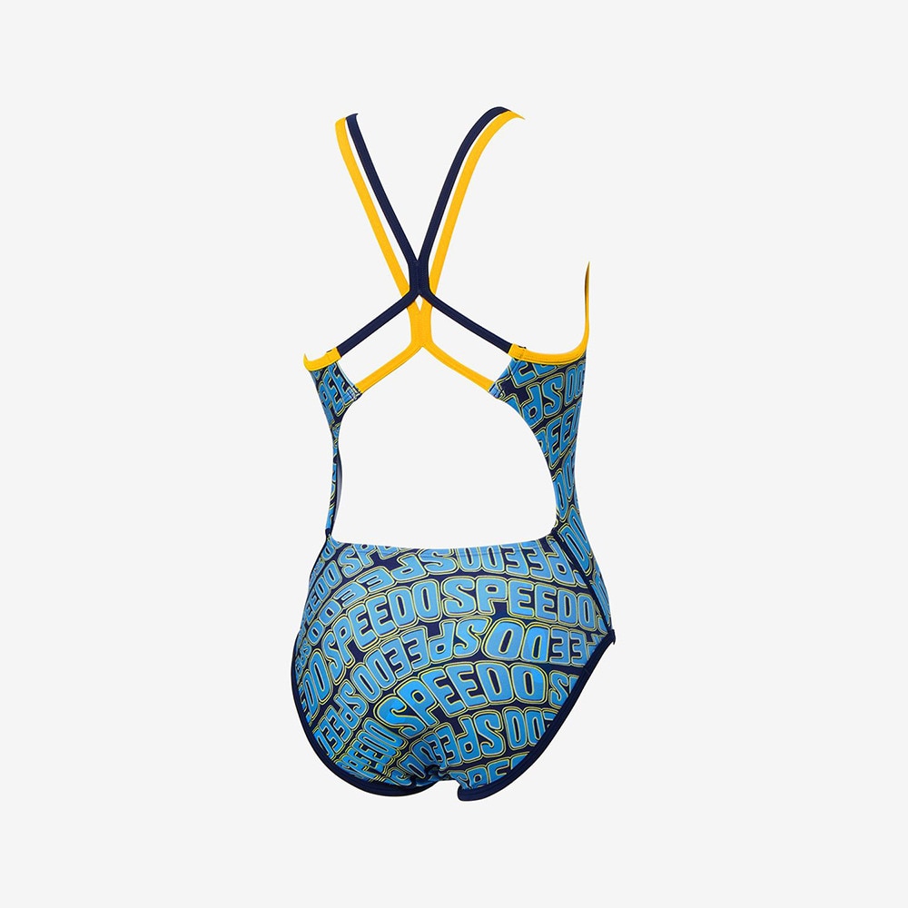 スピード（SPEEDO）（レディース）競泳水着 レディース 水泳 ファンピース ダブルバック ターンズスーツ 青 STW02504 BL 背穴 4WAYストレッチ性 
