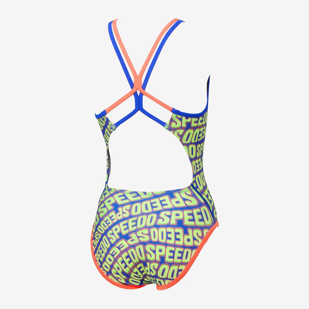 スピード（SPEEDO）（レディース）競泳水着 レディース 水泳 ファンピース ダブルバック ターンズスーツ ライム STW02504 LM 背穴 4WAYストレッチ性 