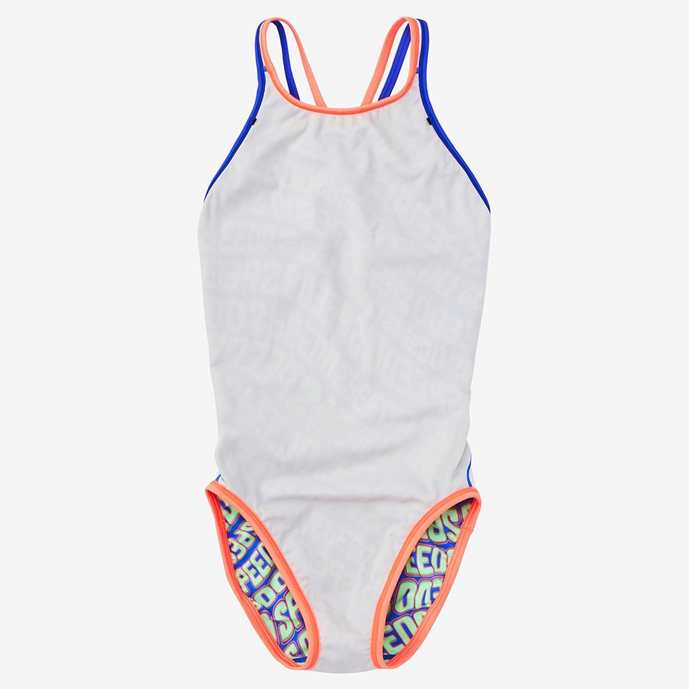 スピード（SPEEDO）（レディース）競泳水着 レディース 水泳 ファンピース ダブルバック ターンズスーツ ライム STW02504 LM 背穴 4WAYストレッチ性 