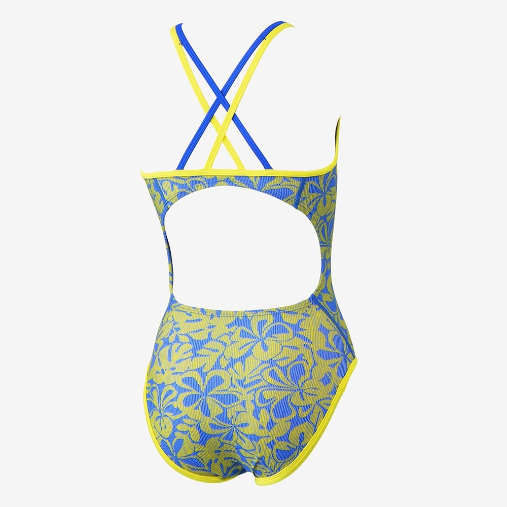 スピード（SPEEDO）（レディース）競泳水着 アロアロクローシェイターンズスーツ STW02507 TY ターコイズ×イエロー
