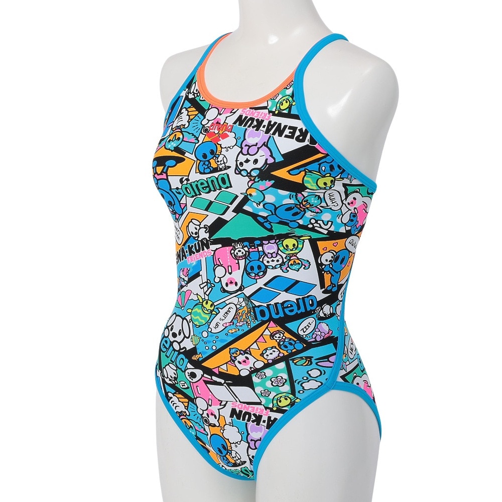 アリーナ（ARENA）（レディース）競泳水着 水泳 ECOタフ トレーニングワンピース AS5SWM14L BLWH