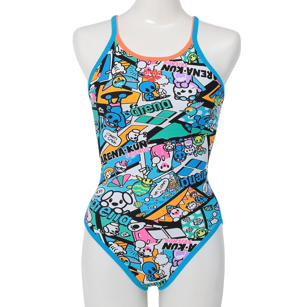 アリーナ（ARENA）（レディース）競泳水着 水泳 ECOタフ トレーニングワンピース AS5SWM14L BLWH