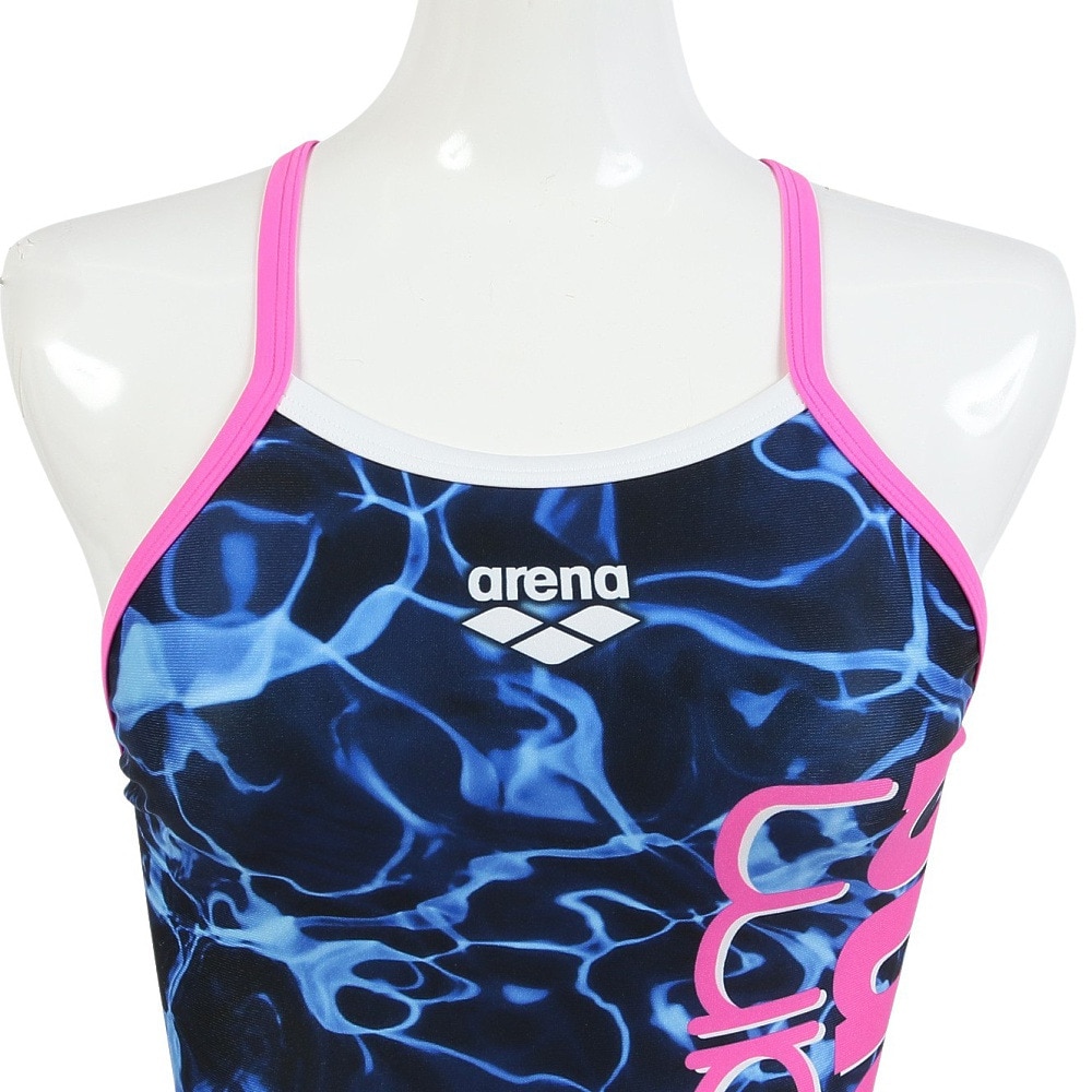 アリーナ（ARENA）（レディース）競泳水着 レディース 水泳 トレーニングワンピース ブラック×ブルー SS-Lサイズ AS5FWM02L BKBL ロゴ