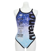 (レディース)競泳水着 レディース 水泳 トレーニングワンピース オープンバック AS5FWM16L PPBK