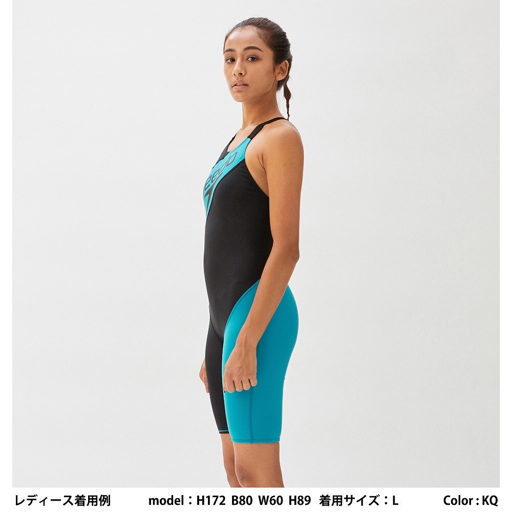 スピード（SPEEDO）（レディース）競泳水着 レディース 水泳 パネルフリージリーターンズニースキン STW12303 KQ