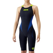 (レディース)競泳水着 水泳 アクアフォースフュージョントライ ハーフスパッツオープンバック クロスバック WA承認モデル ARN-1010W NVBU
