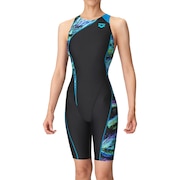(レディース)競泳水着 レディース 水泳 レーシングワンピーススパッツ WA承認 AS4FRC58W BKBL