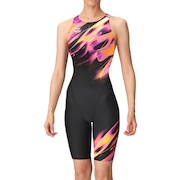 (レディース)競泳水着 レディース 水泳 レーシングワンピーススパッツ AS4FRC64W BKOR ブラック