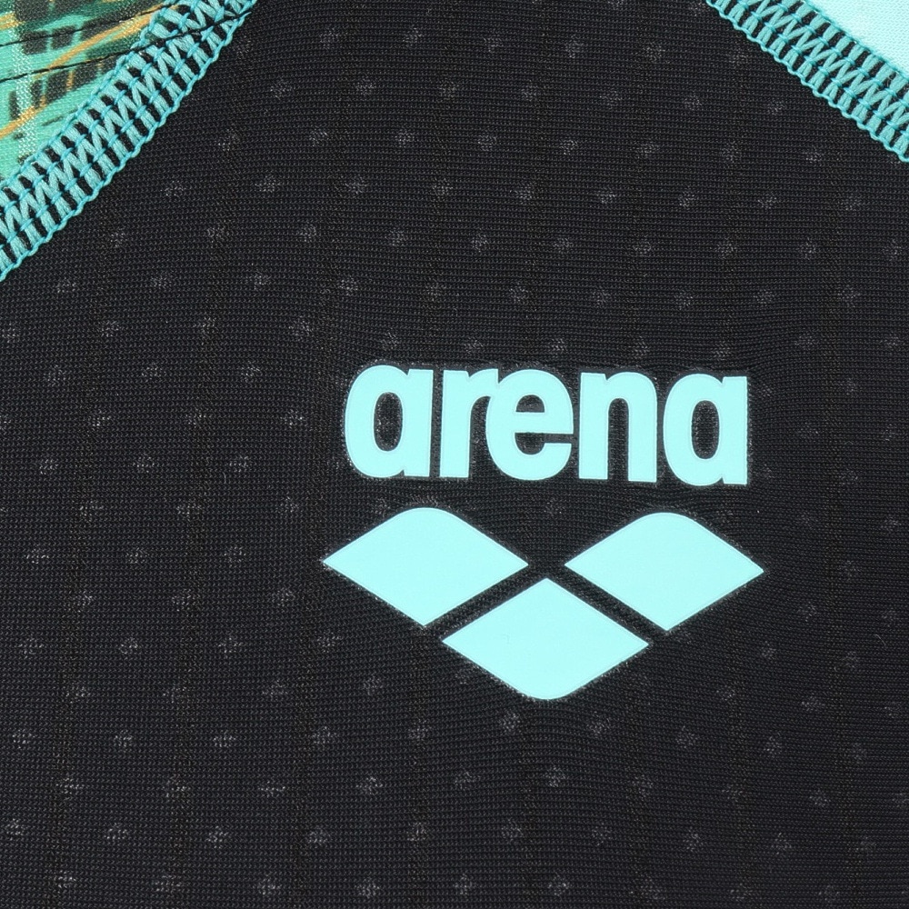 アリーナ（ARENA）（レディース）競泳水着 水泳 レーシングワンピーススパッツ WA承認モデル 黒×緑 S-3Lサイズ AS5SRC60L BKEM レーシング水着 公式大会