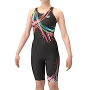 (レディース)競泳水着 水泳 フィットネス ワンピーススパッツ AS5SWF07L BKRD