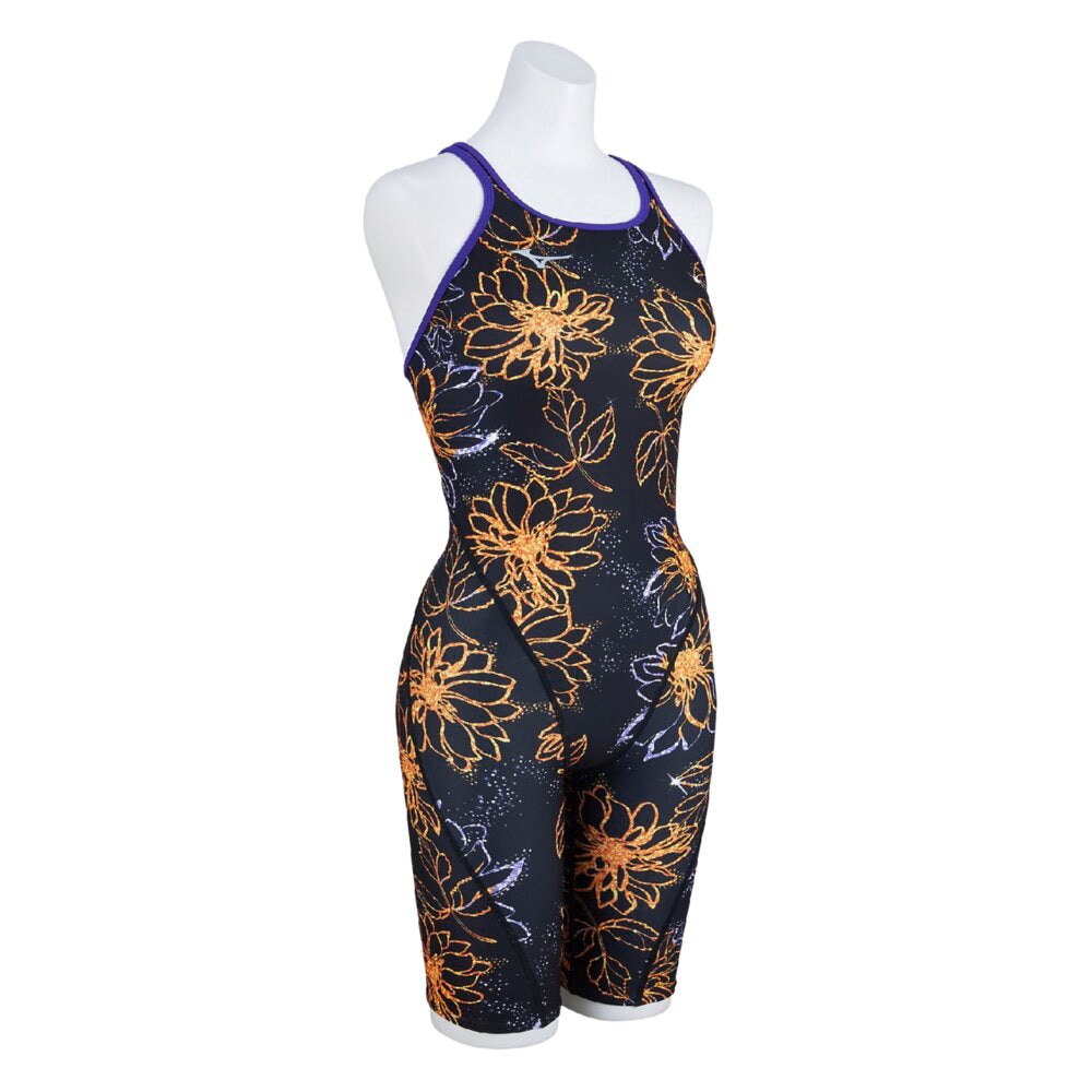 ミズノ（MIZUNO）（レディース）競泳水着 レディース 水泳 TERAKAWA AYA COLLECTION ハーフスーツ ゴールド S-LLサイズ N2MGC77554 トレーニング