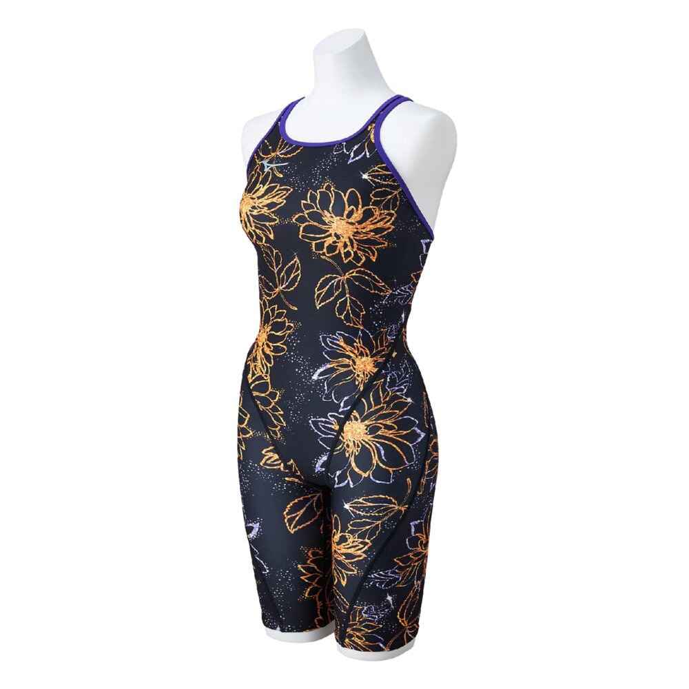 ミズノ（MIZUNO）（レディース）競泳水着 レディース 水泳 TERAKAWA AYA COLLECTION ハーフスーツ ゴールド S-LLサイズ N2MGC77554 トレーニング