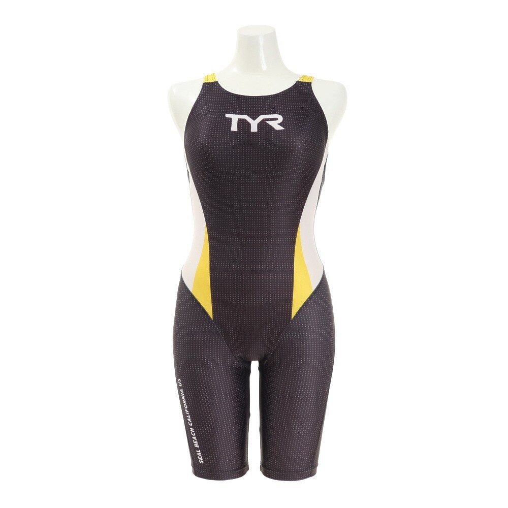 ティア（TYR）（レディース）フィットネス水着 レディース 水泳 ショートジョン TYR LOGO SLOGO122 BKYL