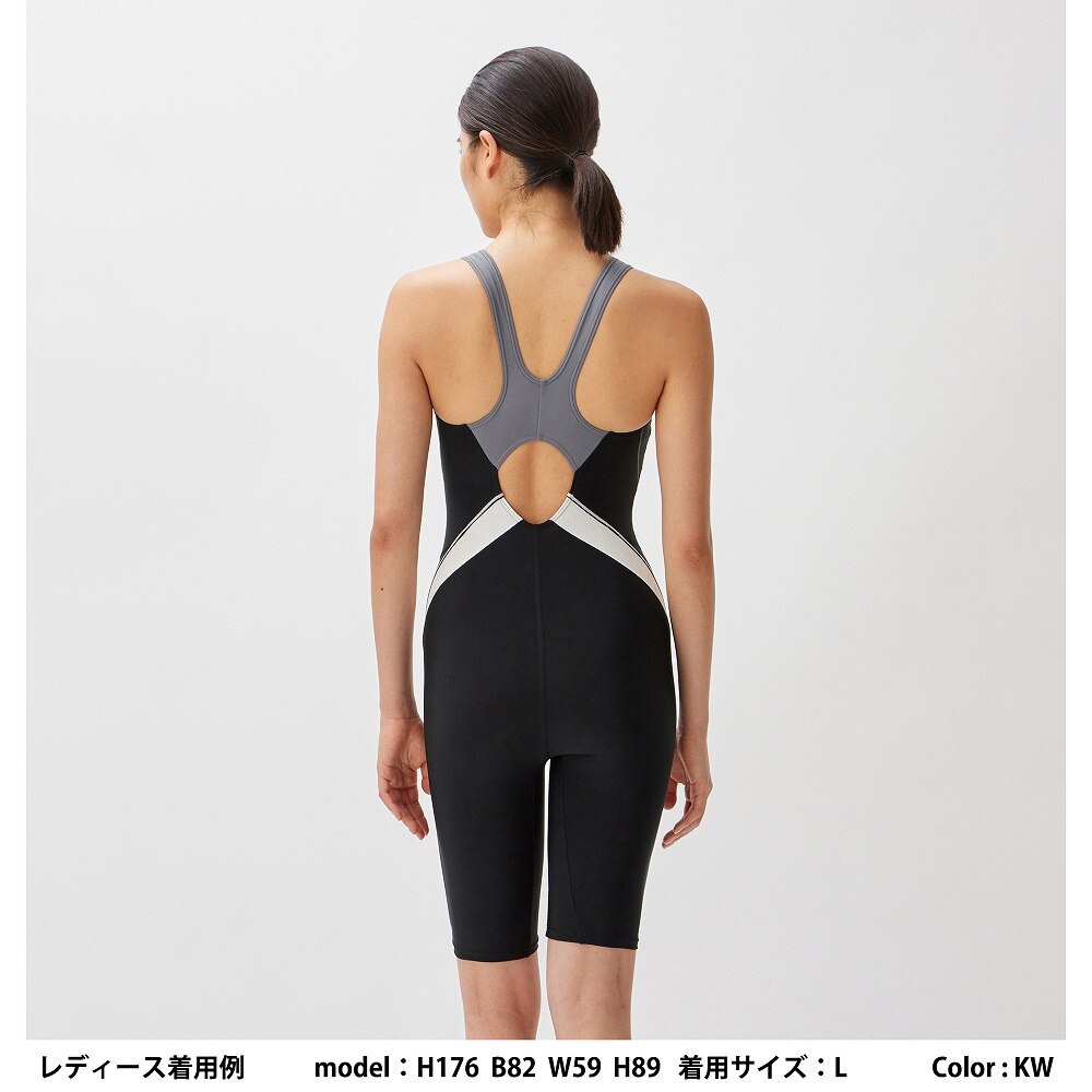 スピード（SPEEDO）（レディース）フィットネス水着 UVカット レディース 水泳 ウェーブブレイクルースンニースキン SFW12304 KW