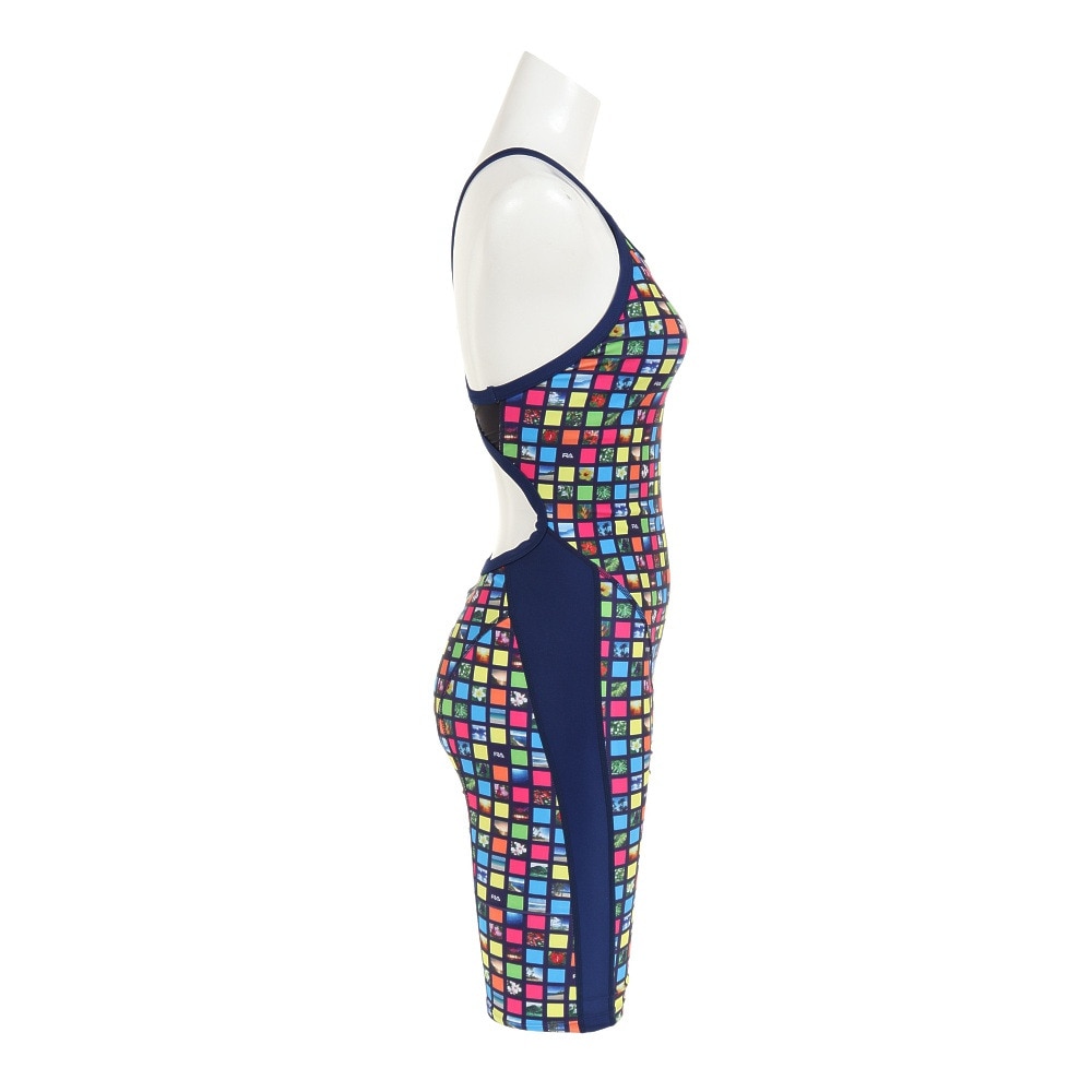 RA（RA）（レディース）フィットネス水着 レディース 水泳 ショートジョン TROPICAL PL RA123-STROP NV1