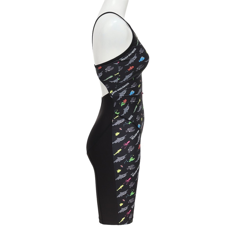 RA（RA）（レディース）フィットネス水着 レディース 水泳 ショートジョン DEEP OCEAN RA123-SDOPA BK