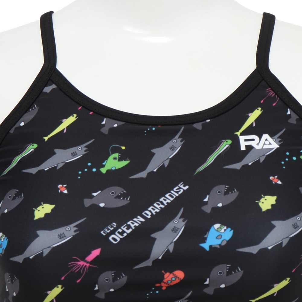 RA（RA）（レディース）フィットネス水着 レディース 水泳 ショートジョン DEEP OCEAN RA123-SDOPA BK