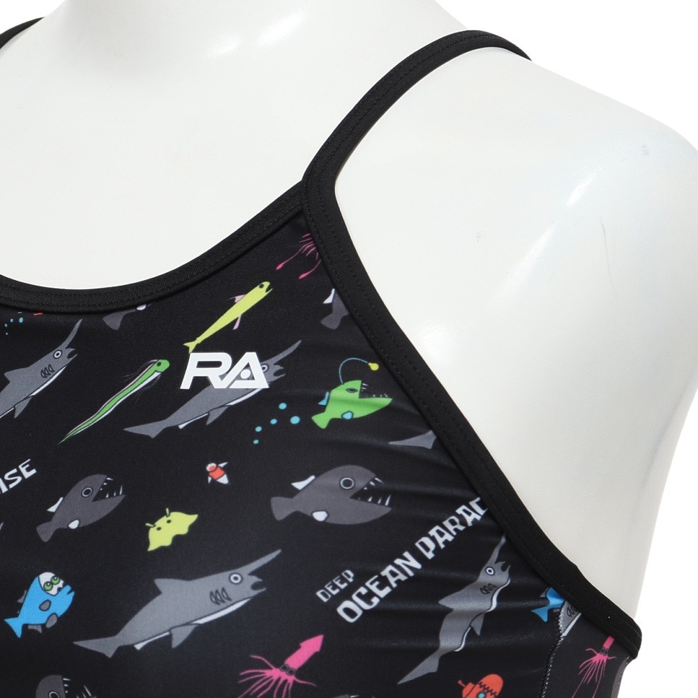 RA（RA）（レディース）フィットネス水着 レディース 水泳 ショートジョン DEEP OCEAN RA123-SDOPA BK