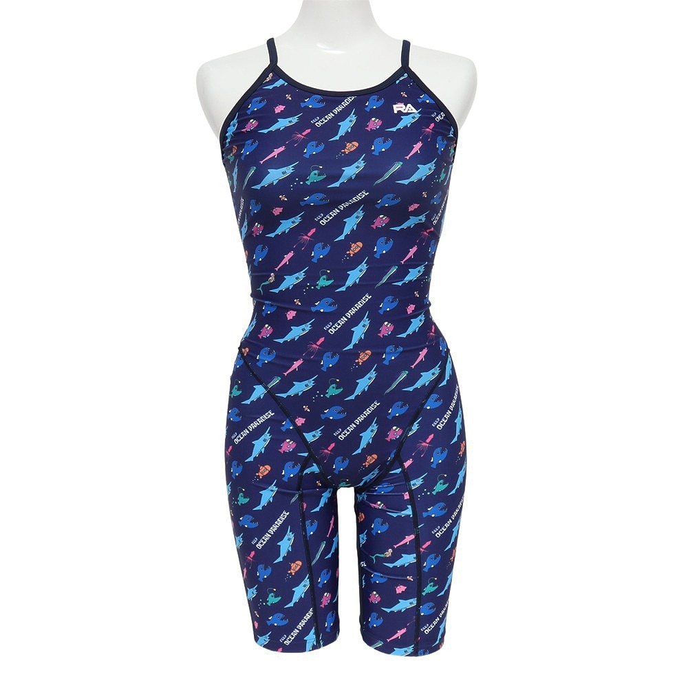 RA（RA）（レディース）フィットネス水着 レディース 水泳 ショートジョン DEEP OCEAN RA123-SDOPA NV