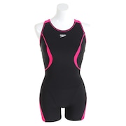(レディース)フィットネス水着 水泳 フィールアップルースンハーフニースキン SFW12354 KP