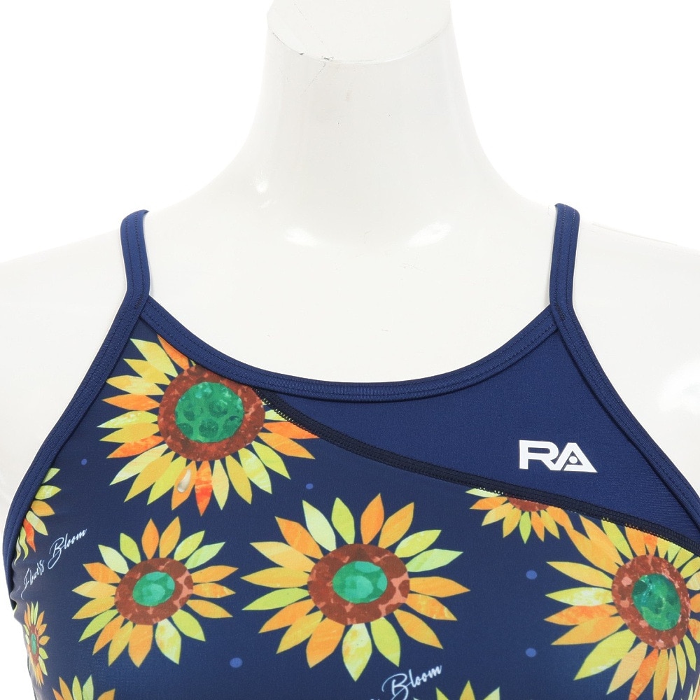 RA（RA）（レディース）フィットネス水着 レディース 水泳 オールインワン FLOWERSBLOOM RA523-SFBMA NV