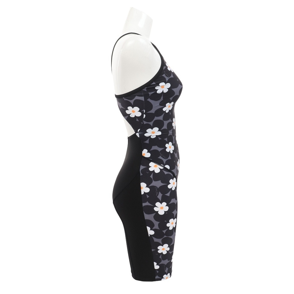 RA（RA）（レディース）フィットネス水着 レディース 水泳 オールインワン FLOWERSBLOOM RA523-SFBMB BK