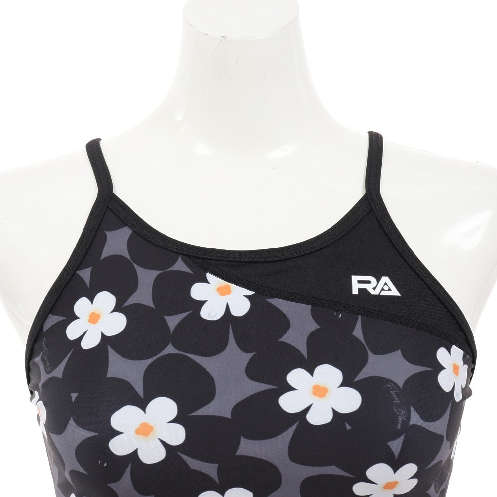 RA（RA）（レディース）フィットネス水着 レディース 水泳 オールインワン FLOWERSBLOOM RA523-SFBMB BK