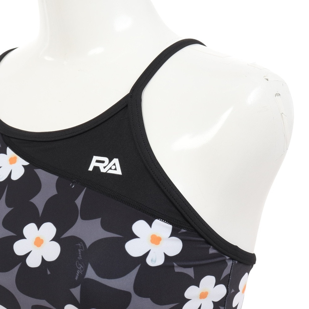 RA（RA）（レディース）フィットネス水着 レディース 水泳 オールインワン FLOWERSBLOOM RA523-SFBMB BK