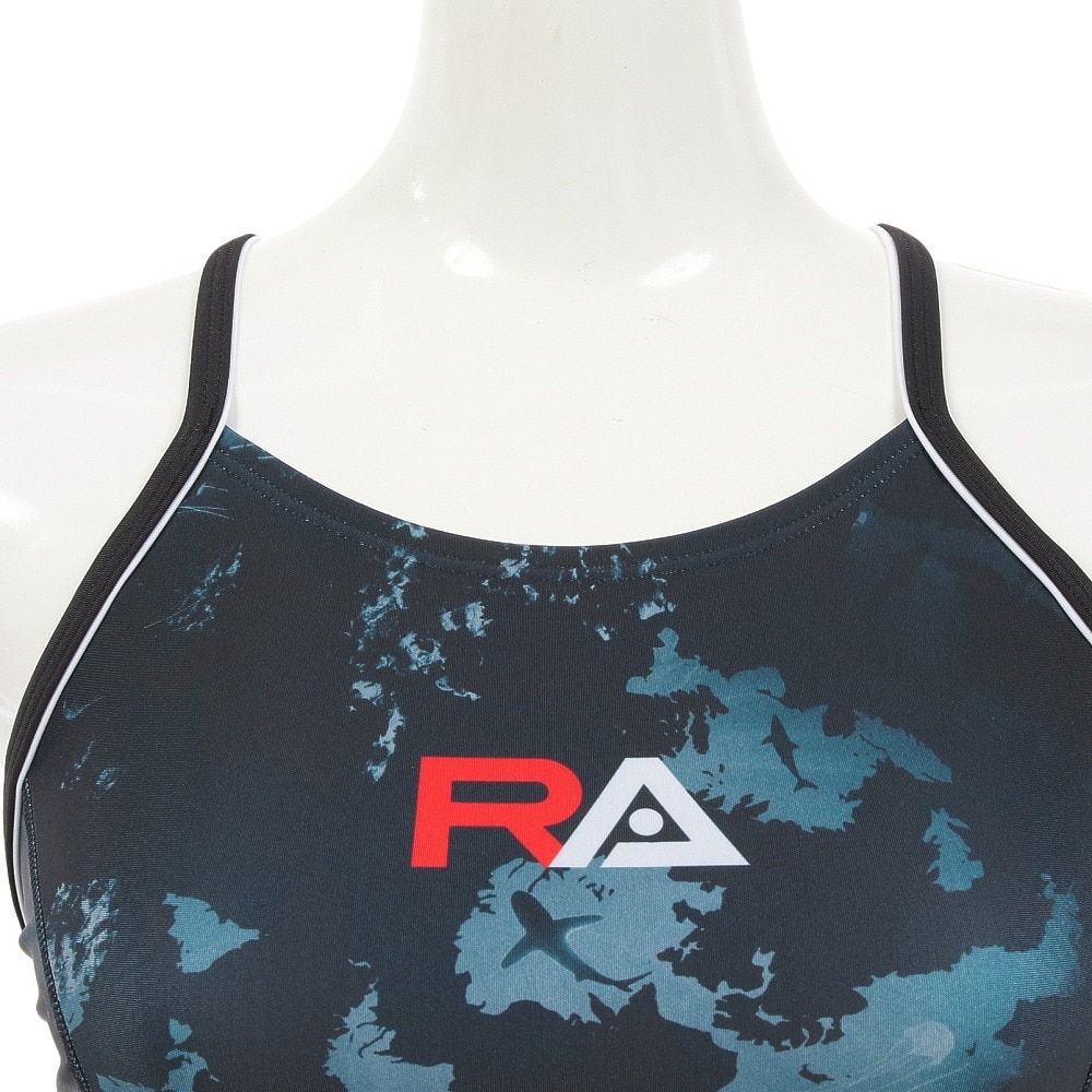 RA（RA）（レディース）フィットネス水着 レディース 水泳 オールインワン UNDERWATER RA523-SUNDR BK