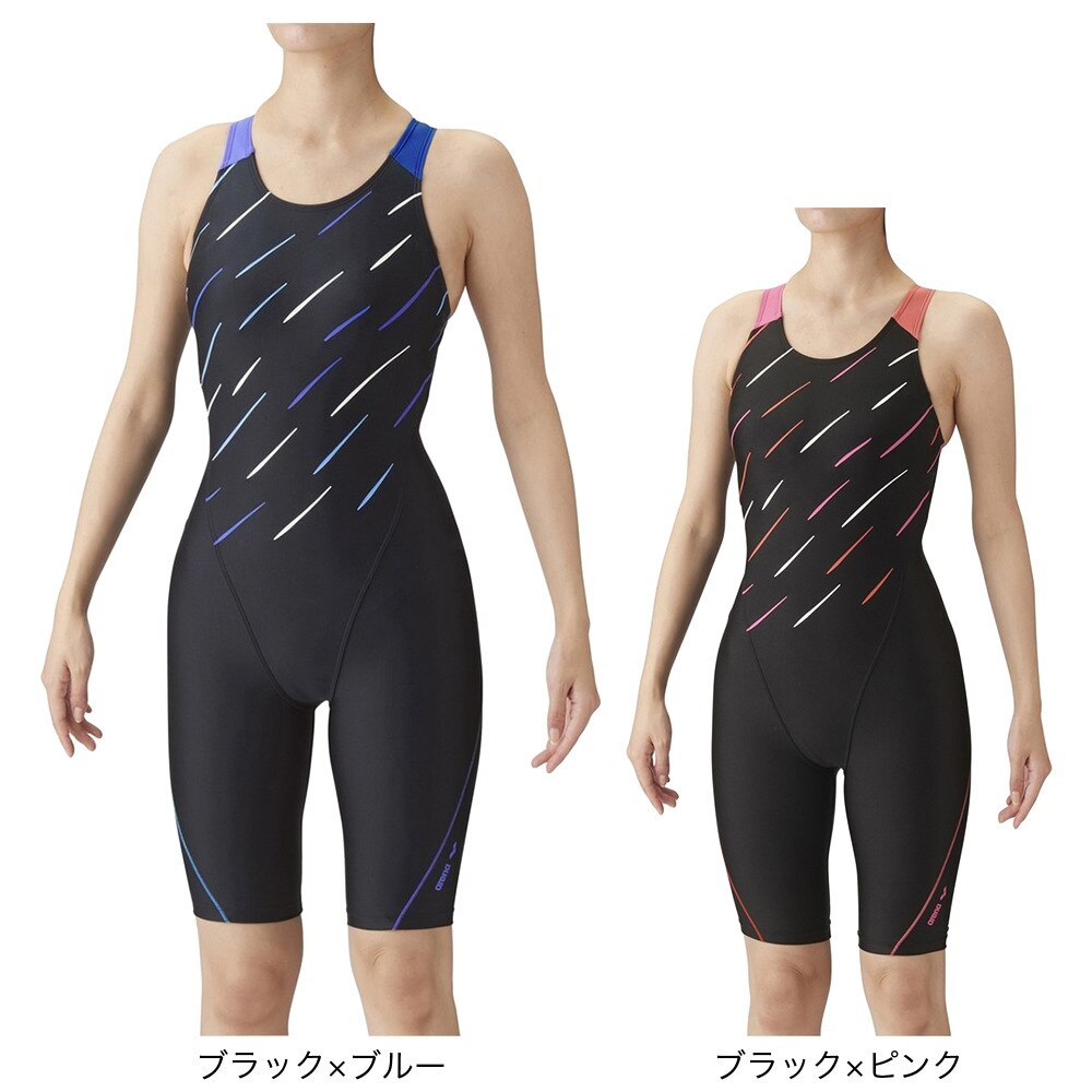 アリーナ（ARENA）（レディース）フィットネス水着 レディース 水泳 アクアエクサ サークルバックスパッツ LAR-3204W BKBU