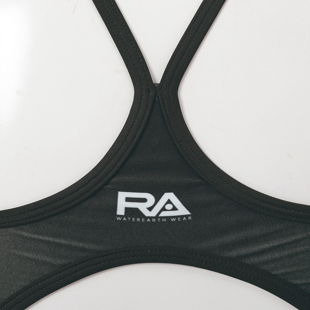 RA（RA）（レディース）フィットネス水着 水泳 H－バックオールインワン NIGHT LEAVES RA124-SNIGTP BK