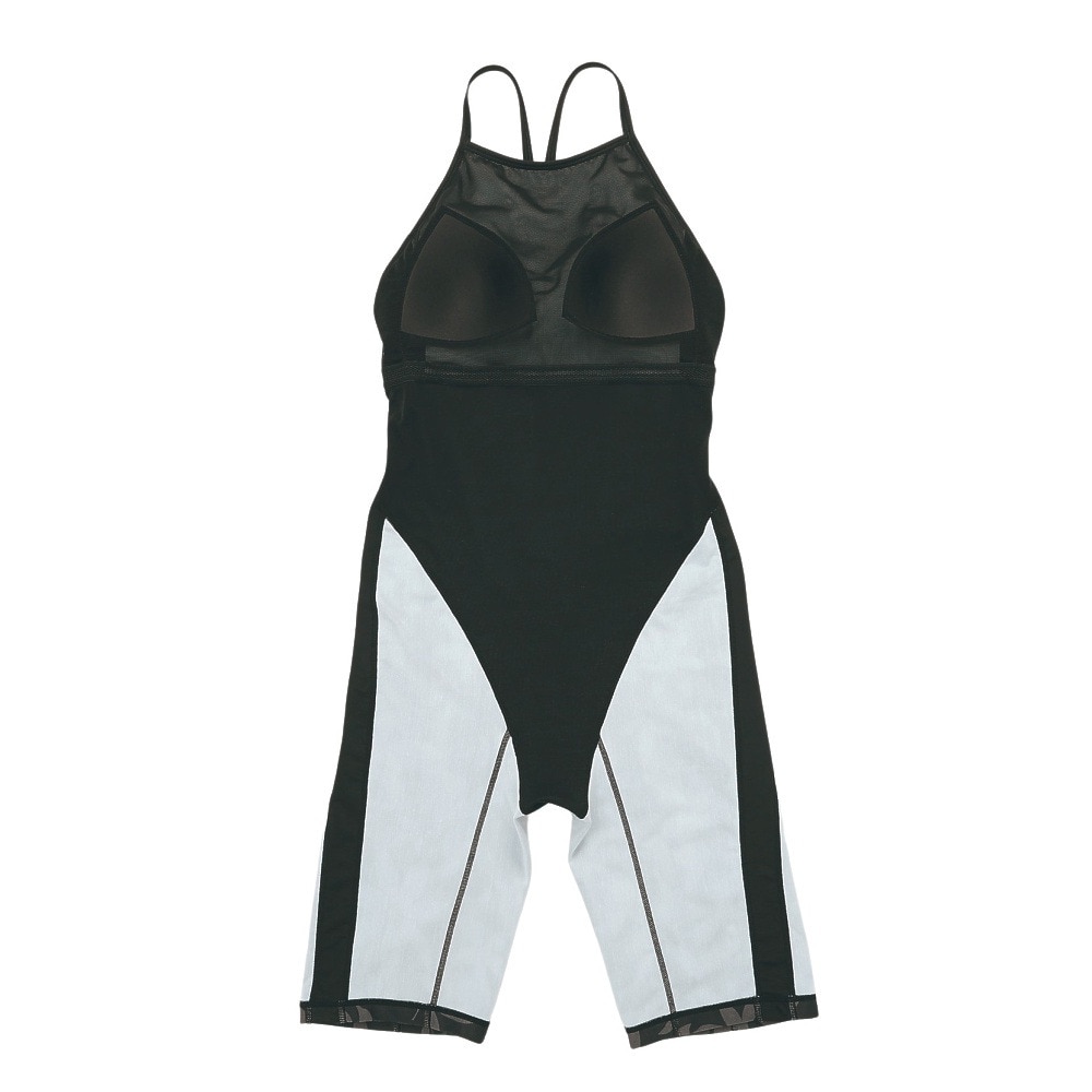 RA（RA）（レディース）フィットネス水着 水泳 H－バックオールインワン NIGHT LEAVES RA124-SNIGTP BK