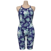 (レディース)フィットネス水着 レディース 水泳 H-バックオールインワン Flowers Bloom TROPICAL RA RA124-STROPP NVGN