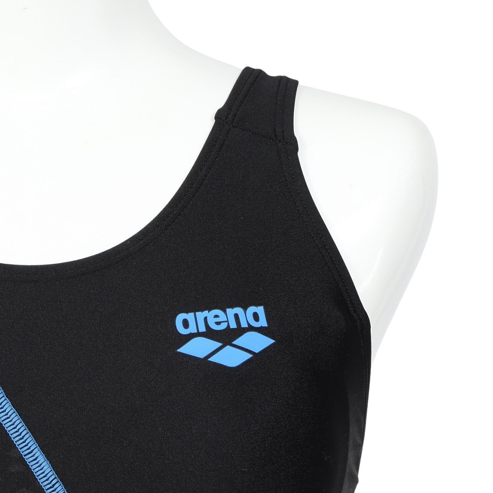 アリーナ（ARENA）（レディース）フィットネス水着 アクアエクサ フィットネスワンピーススパッツ ブラック×ブルー S-3Lサイズ AS5SWF02L BKBL
