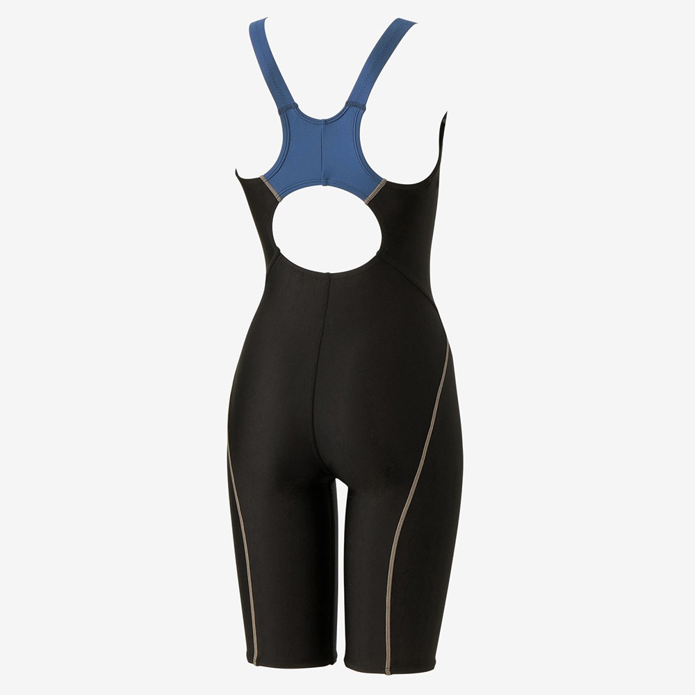 スピード（SPEEDO）（レディース）フィットネス水着 水泳 フレックスシグマ ニューコンフォート ラップ ニースキン 紺 M-LLサイズ SFW12501 GN 撥水 軽量