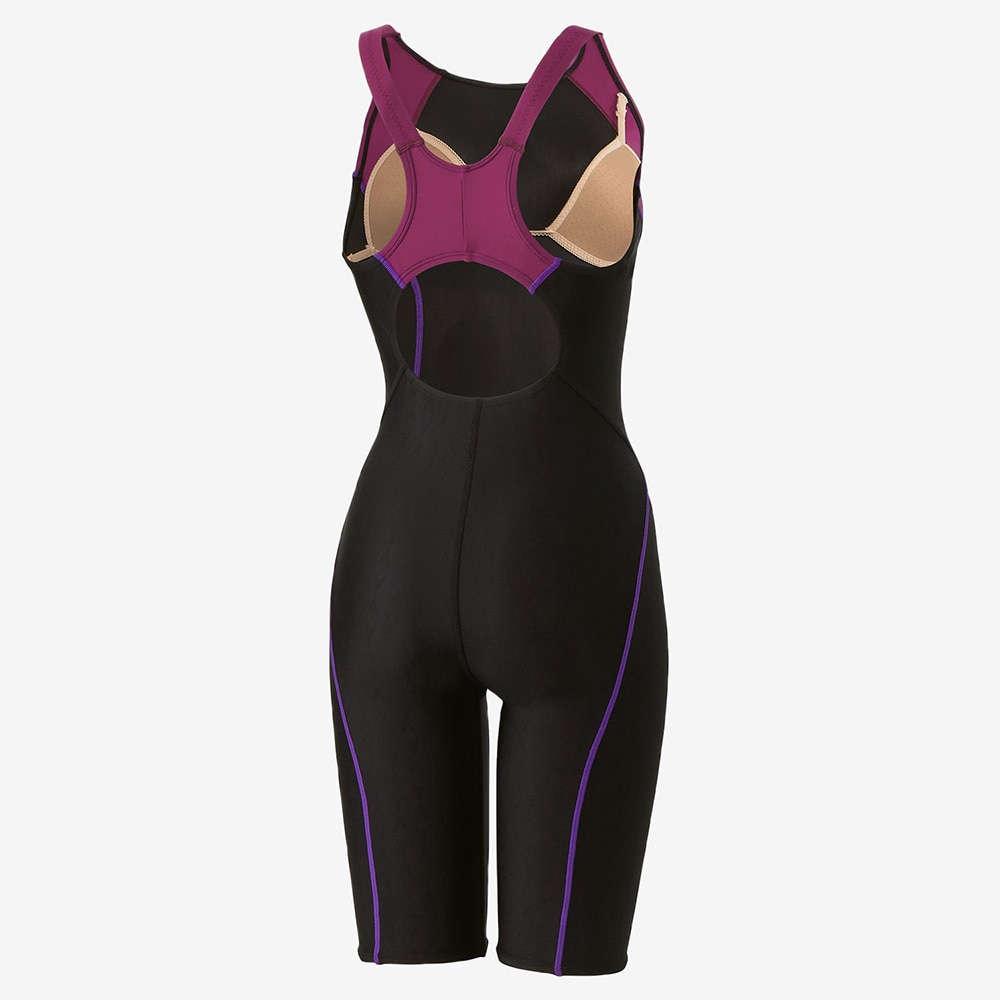 スピード（SPEEDO）（レディース）フィットネス水着 水泳 フレックスシグマ ニューコンフォート ラップ ニースキン ピンク M-LLサイズ SFW12501 WY 撥水 軽量