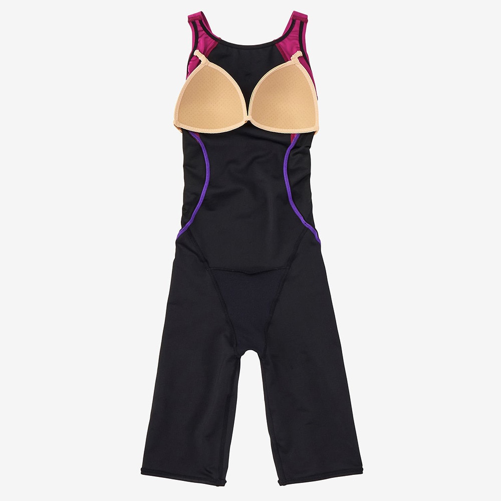 スピード（SPEEDO）（レディース）フィットネス水着 水泳 フレックスシグマ ニューコンフォート ラップ ニースキン ピンク M-LLサイズ SFW12501 WY 撥水 軽量