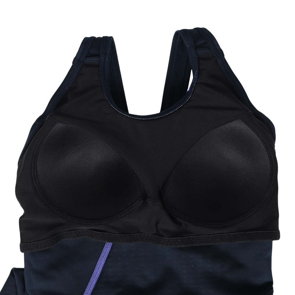 アリーナ（ARENA）（レディース）フィットネス水着 アクアエクサ フィットネスワンピーススパッツ ネイビー×パープル AS5SWF02L S-3Lサイズ NVPP