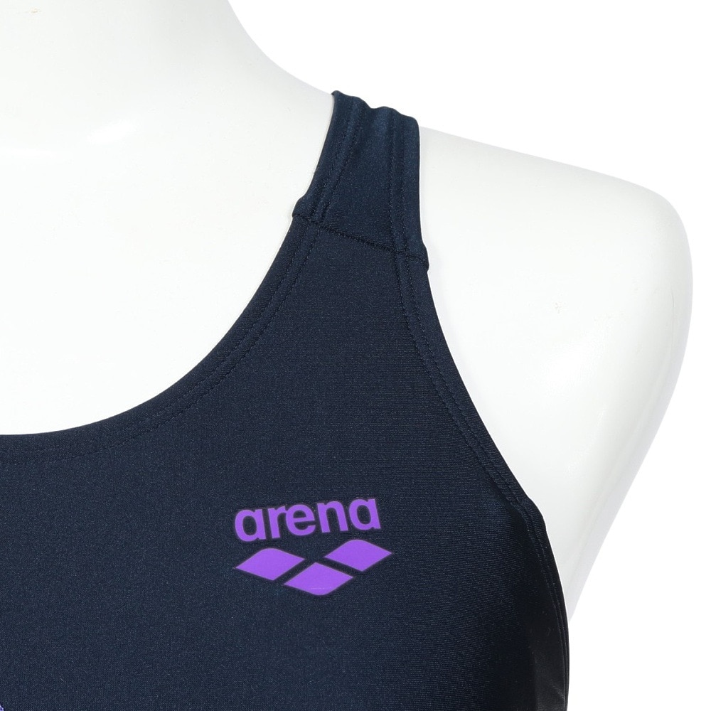 アリーナ（ARENA）（レディース）フィットネス水着 アクアエクサ フィットネスワンピーススパッツ ネイビー×パープル AS5SWF02L S-3Lサイズ NVPP